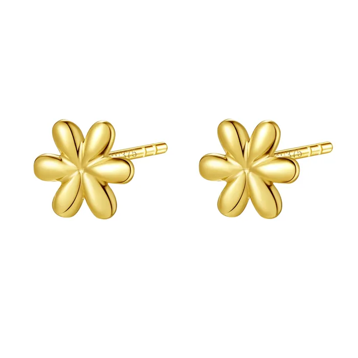 Emerging Stud Earrings 9K Gold Hey Happiness Earrings