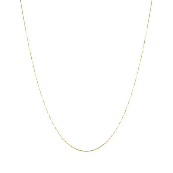 Fine Box Chain Necklace Sterling Silver Gold Hey Happiness Necklaces