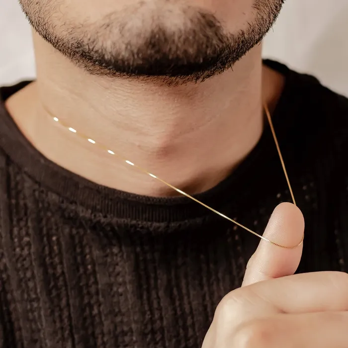 Fine Box Chain Necklace Sterling Silver Gold Hey Happiness Necklaces Fine Box Chain Necklace Sterling Silver Gold Hey Happiness Necklaces