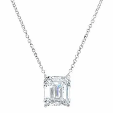 GB 1 Carat Emerald Natural Earth Mined Diamond Women Necklace Pendant White Gold 14K Necklaces GB 1 Carat Emerald Natural Earth Mined Diamond Women Necklace Pendant White Gold 14K Necklaces