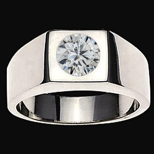 GB 1 Carat F VS1 Genuine Natural Earth Mined Diamond Mens Solitaire Ring 14K White Gold Rings GB 1 Carat F VS1 Genuine Natural Earth Mined Diamond Mens Solitaire Ring 14K White Gold Rings
