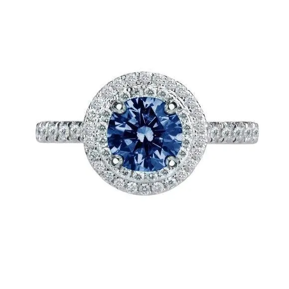 GB 251 Carats Round Blue White Natural Earth Mined Diamonds Wedding Ring Gemstone Rings GB 251 Carats Round Blue White Natural Earth Mined Diamonds Wedding Ring Gemstone Rings