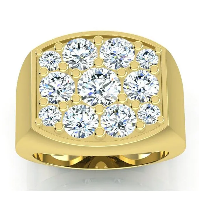 GB 280 Carats Round Natural Earth Mined Diamonds Mens Engagement Ring Two Tone Gold 14K Rings GB 280 Carats Round Natural Earth Mined Diamonds Mens Engagement Ring Two Tone Gold 14K Rings