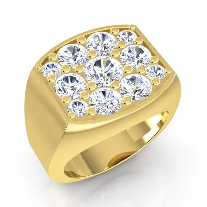 GB 280 Carats Round Natural Earth Mined Diamonds Mens Engagement Ring Two Tone Gold 14K Rings GB 280 Carats Round Natural Earth Mined Diamonds Mens Engagement Ring Two Tone Gold 14K Rings