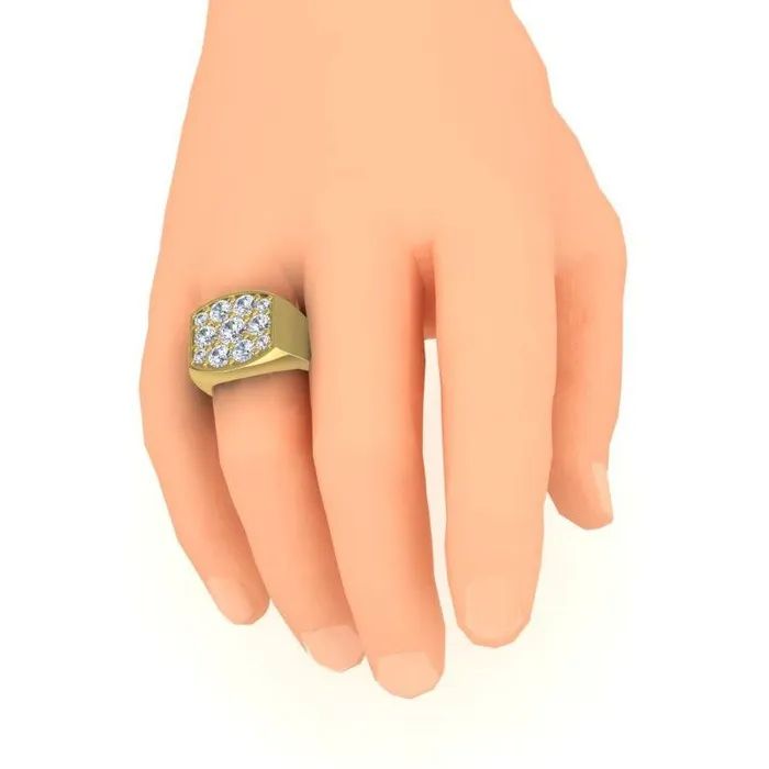 GB 280 Carats Round Natural Earth Mined Diamonds Mens Engagement Ring Two Tone Gold 14K Rings GB 280 Carats Round Natural Earth Mined Diamonds Mens Engagement Ring Two Tone Gold 14K Rings