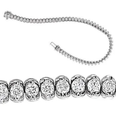 GB 42 Carats Round Bar Set Natural Earth Mined Diamond Tennis Lady Bracelet Gold 14K White Bracelets GB 42 Carats Round Bar Set Natural Earth Mined Diamond Tennis Lady Bracelet Gold 14K White Bracelets