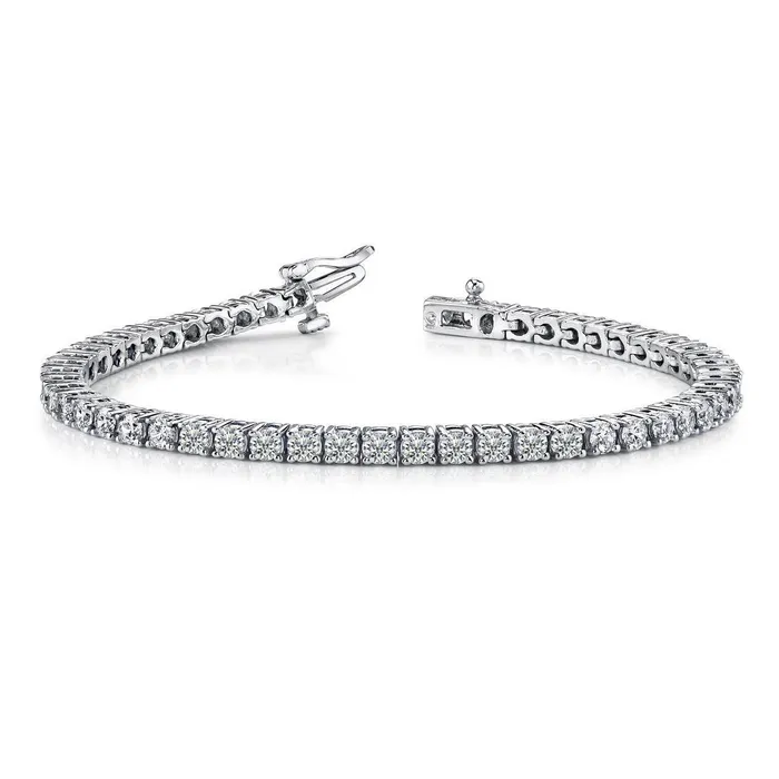 GB Bracelets 660 Carats Prong Set Natural Earth Mined Diamonds Women Tennis Bracelet 14K Gold White GB Bracelets 660 Carats Prong Set Natural Earth Mined Diamonds Women Tennis Bracelet 14K Gold White
