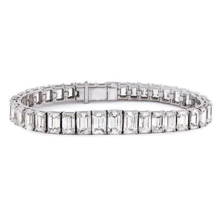 GB Bracelets Emerald Cut 1050 Carats Natural Earth Mined Diamonds Tennis Bracelet Gold White 14K New GB Bracelets Emerald Cut 1050 Carats Natural Earth Mined Diamonds Tennis Bracelet Gold White 14K New