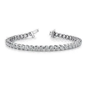 GB Bracelets Round Cut Natural Earth Mined Diamond Tennis Bracelet Jewelry White Gold 14K 1445 Carats GB Bracelets Round Cut Natural Earth Mined Diamond Tennis Bracelet Jewelry White Gold 14K 1445 Carats
