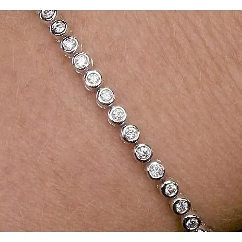 GB Bracelets Tennis Natural Earth Mined Diamond Bracelet 4 Carats Bezel Set Jewelry F Vs1 GB Bracelets Tennis Natural Earth Mined Diamond Bracelet 4 Carats Bezel Set Jewelry F Vs1