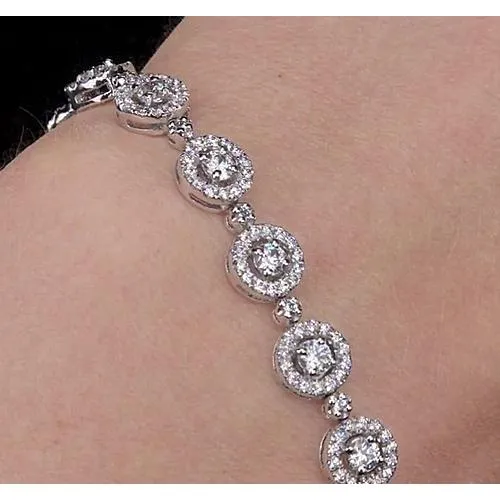 GB Bracelets Women Natural Earth Mined Diamond Bracelet 7 Carats Prong Set Jewelry New GB Bracelets Women Natural Earth Mined Diamond Bracelet 7 Carats Prong Set Jewelry New