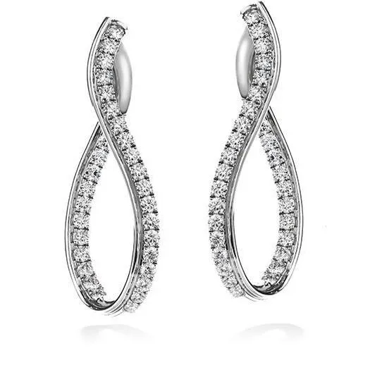 GB Earrings 320 Carats Round Cut Natural Earth Mined Diamonds Ladies Hoop Earrings Gold White 14K GB Earrings 320 Carats Round Cut Natural Earth Mined Diamonds Ladies Hoop Earrings Gold White 14K