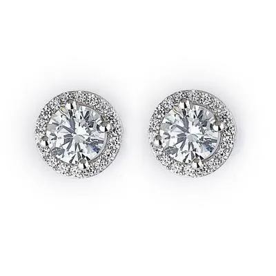 GB Earrings Prong Set Sparkling 440 Ct Natural Earth Mined Diamonds Ladies Studs Halo Earrings Wg GB Earrings Prong Set Sparkling 440 Ct Natural Earth Mined Diamonds Ladies Studs Halo Earrings Wg