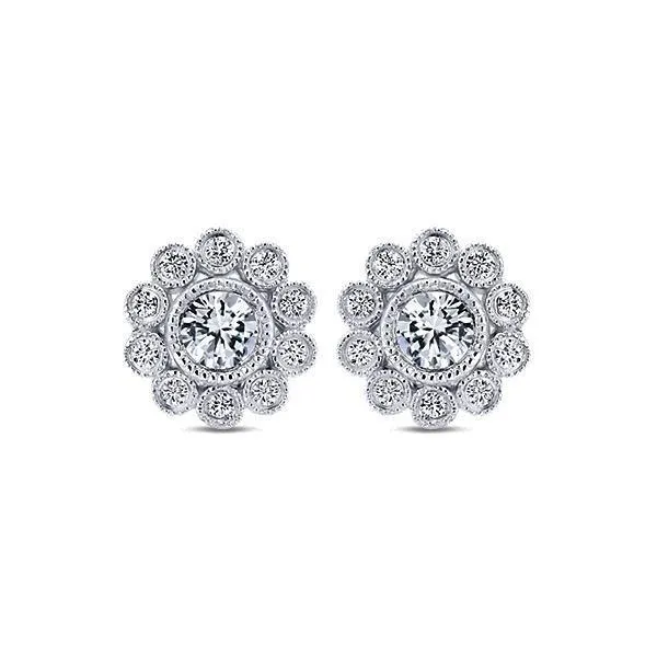 GB Earrings Round Shape Halo Natural Earth Mined Diamond Women Stud Earrings 3 Carat White Gold 14K GB Earrings Round Shape Halo Natural Earth Mined Diamond Women Stud Earrings 3 Carat White Gold 14K