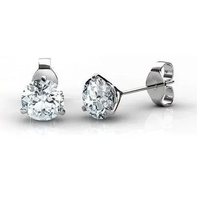 GB Earrings Three Prong Set 450 Carats Round Cut Natural Earth Mined Diamonds Studs Earring 14K GB Earrings Three Prong Set 450 Carats Round Cut Natural Earth Mined Diamonds Studs Earring 14K