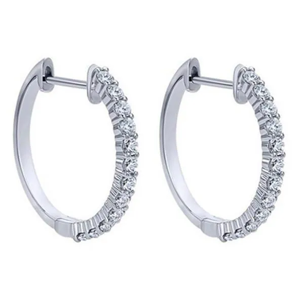 GB Earrings White Gold 14K Ladies Hoop Earrings 265 Carats Sparkling Genuine Natural Earth Mined Diamonds GB Earrings White Gold 14K Ladies Hoop Earrings 265 Carats Sparkling Genuine Natural Earth Mined Diamonds