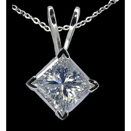 GB Necklaces 125 Ct Genuine Natural Earth Mined Diamond G VS1 Solitaire Pendant Necklace White Gold