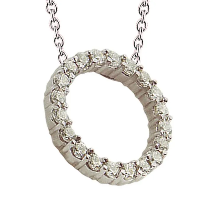 GB Necklaces Circle Of Life Natural Earth Mined Diamond Women Pendant With Chain White Gold 5 Carats GB Necklaces Circle Of Life Natural Earth Mined Diamond Women Pendant With Chain White Gold 5 Carats