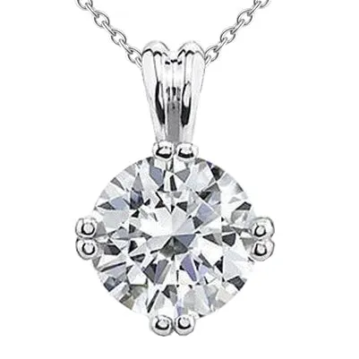 GB Necklaces Prong Set 325 Ct Round Cut Natural Earth Mined Diamond Pendant Necklace 14K White Gold GB Necklaces Prong Set 325 Ct Round Cut Natural Earth Mined Diamond Pendant Necklace 14K White Gold