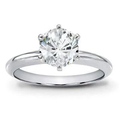 GB Rings 125 Carats Round Natural Earth Mined Diamond Solitaire Ring 14K White Gold GB Rings 125 Carats Round Natural Earth Mined Diamond Solitaire Ring 14K White Gold