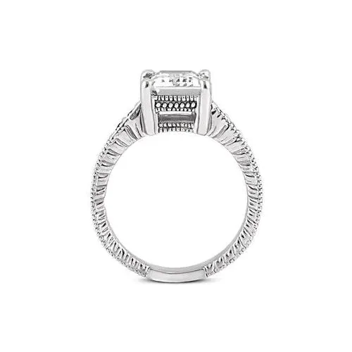 GB Rings 151 Ct Emerald Natural Earth Mined Diamond Engagement Ring Antique Style Jewelry