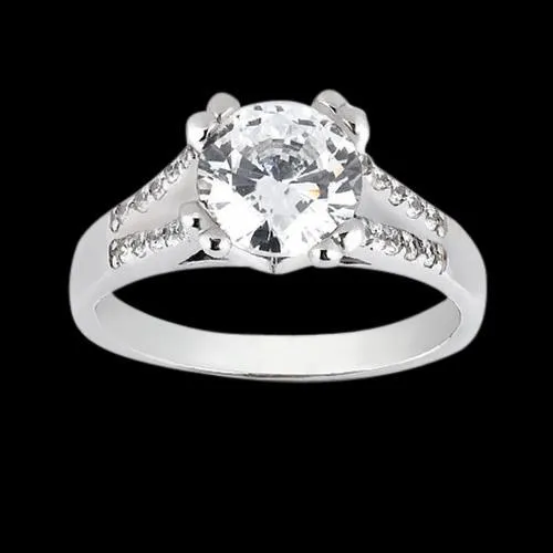 GB Rings 175 Carat Natural Earth Mined Diamond Engagement Ring With Accents White Gold 14K GB Rings 175 Carat Natural Earth Mined Diamond Engagement Ring With Accents White Gold 14K