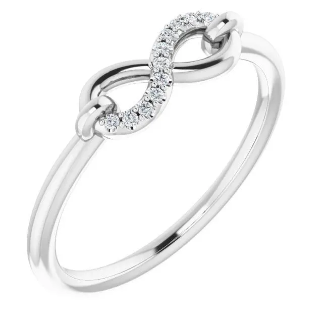 GB Rings 1 Carat Infinity Natural Earth Mined Diamond Promise Ring White Gold 14K GB Rings 1 Carat Infinity Natural Earth Mined Diamond Promise Ring White Gold 14K