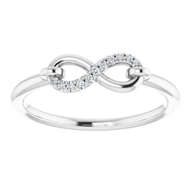 GB Rings 1 Carat Infinity Natural Earth Mined Diamond Promise Ring White Gold 14K GB Rings 1 Carat Infinity Natural Earth Mined Diamond Promise Ring White Gold 14K