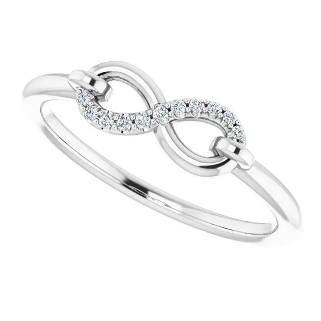 GB Rings 1 Carat Infinity Natural Earth Mined Diamond Promise Ring White Gold 14K GB Rings 1 Carat Infinity Natural Earth Mined Diamond Promise Ring White Gold 14K