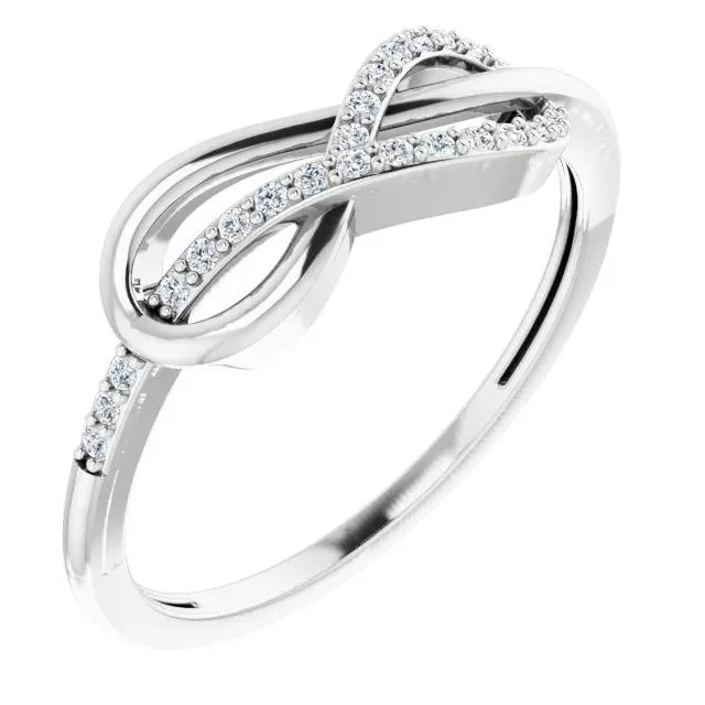 GB Rings 1 Carat Twisted Natural Earth Mined Diamond Infinity Ring White Gold 14K GB Rings 1 Carat Twisted Natural Earth Mined Diamond Infinity Ring White Gold 14K