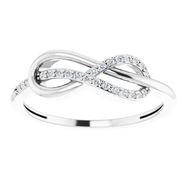 GB Rings 1 Carat Twisted Natural Earth Mined Diamond Infinity Ring White Gold 14K GB Rings 1 Carat Twisted Natural Earth Mined Diamond Infinity Ring White Gold 14K