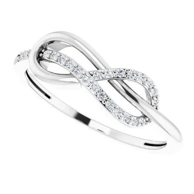GB Rings 1 Carat Twisted Natural Earth Mined Diamond Infinity Ring White Gold 14K GB Rings 1 Carat Twisted Natural Earth Mined Diamond Infinity Ring White Gold 14K