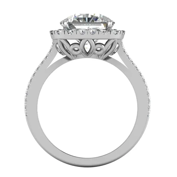 GB Rings 1250 Carat Radiant Lab Grown Big Diamond Halo Ring