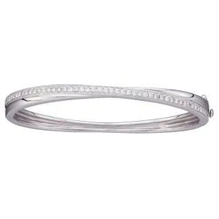 GB Rings 245 Ct Round Cut Natural Earth Mined Diamond Bangle 14K White Gold GB Rings 245 Ct Round Cut Natural Earth Mined Diamond Bangle 14K White Gold