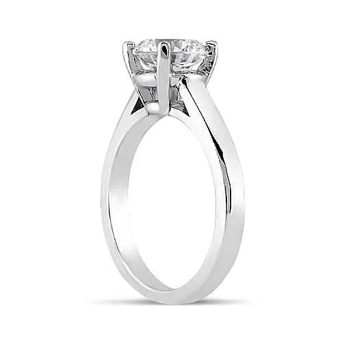GB Rings 2 Ct Round Natural Earth Mined Diamond Women Wedding Solitaire Ring