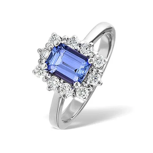 GB Rings 620 Carats Tanzanite And Natural Earth Mined Diamonds Ring White Gold 14K GB Rings 620 Carats Tanzanite And Natural Earth Mined Diamonds Ring White Gold 14K