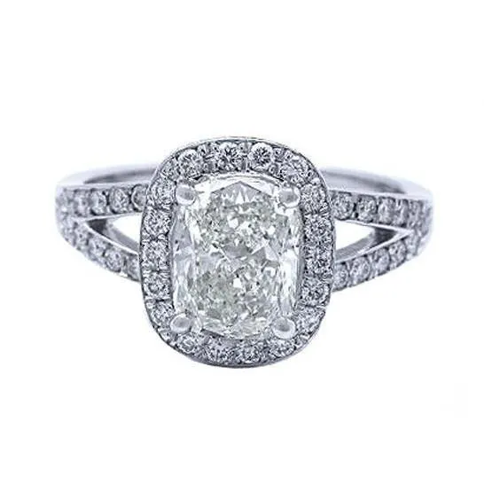 GB Rings 626 Carat Double Shank Huge Cushion Halo Natural Earth Mined Diamond Ring GB Rings 626 Carat Double Shank Huge Cushion Halo Natural Earth Mined Diamond Ring