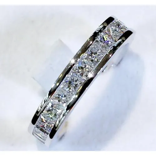 GB Rings Natural Earth Mined Diamond Anniversary Band 460 Carats Princess Cut White Gold 14K GB Rings Natural Earth Mined Diamond Anniversary Band 460 Carats Princess Cut White Gold 14K