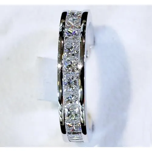 GB Rings Natural Earth Mined Diamond Anniversary Band 460 Carats Princess Cut White Gold 14K GB Rings Natural Earth Mined Diamond Anniversary Band 460 Carats Princess Cut White Gold 14K