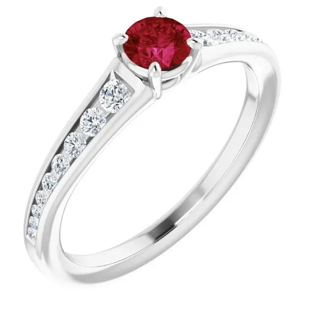 GB Rings Ring 110 Carats Burma Ruby Natural Earth Mined Diamond Accented White Gold 14K Jewelry GB Rings Ring 110 Carats Burma Ruby Natural Earth Mined Diamond Accented White Gold 14K Jewelry