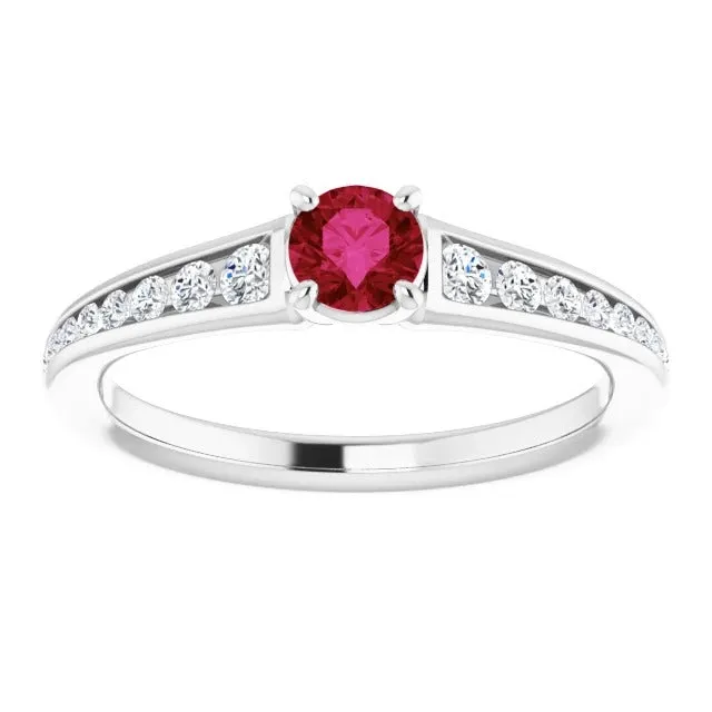 GB Rings Ring 110 Carats Burma Ruby Natural Earth Mined Diamond Accented White Gold 14K Jewelry GB Rings Ring 110 Carats Burma Ruby Natural Earth Mined Diamond Accented White Gold 14K Jewelry
