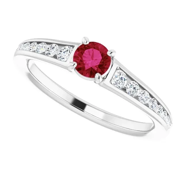 GB Rings Ring 110 Carats Burma Ruby Natural Earth Mined Diamond Accented White Gold 14K Jewelry GB Rings Ring 110 Carats Burma Ruby Natural Earth Mined Diamond Accented White Gold 14K Jewelry