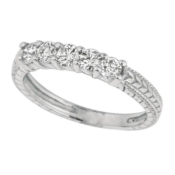 GB Rings Round Natural Earth Mined Diamond Eternity Band 050 Carat Vintage Style White Gold 14K GB Rings Round Natural Earth Mined Diamond Eternity Band 050 Carat Vintage Style White Gold 14K