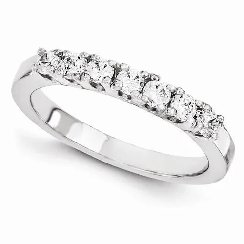 GB Rings Round Natural Earth Mined Diamond Wedding Band 070 Carats White Gold 14K New GB Rings Round Natural Earth Mined Diamond Wedding Band 070 Carats White Gold 14K New