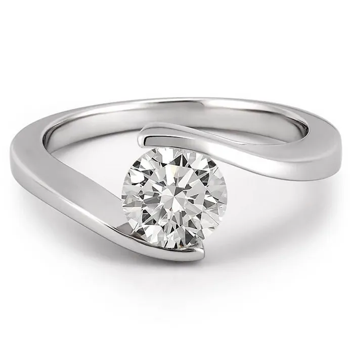 GB Rings Solitaire Round 125 Carats Real Natural Earth Mined Diamond Wedding Ring White Gold 14K GB Rings Solitaire Round 125 Carats Real Natural Earth Mined Diamond Wedding Ring White Gold 14K
