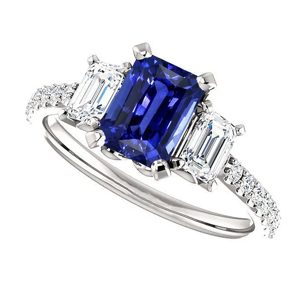 Gemstone Emerald Blue Sapphire Ring 3 Stone Style Natural Earth Mined Diamonds 4 Carats HarryChadEntcom Rings Gemstone Emerald Blue Sapphire Ring 3 Stone Style Natural Earth Mined Diamonds 4 Carats HarryChadEntcom Rings