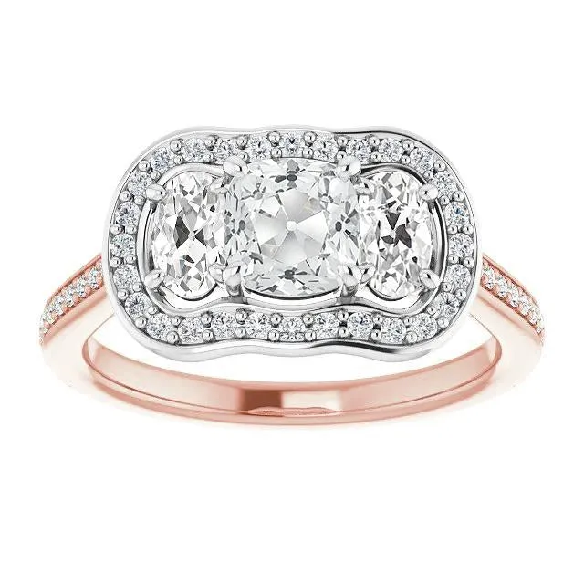 Halo Cushion Oval Old Cut Natural Earth Mined Diamond 3 Stone Style Ring 1075 Carats HarryChadEntcom Rings Halo Cushion Oval Old Cut Natural Earth Mined Diamond 3 Stone Style Ring 1075 Carats HarryChadEntcom Rings