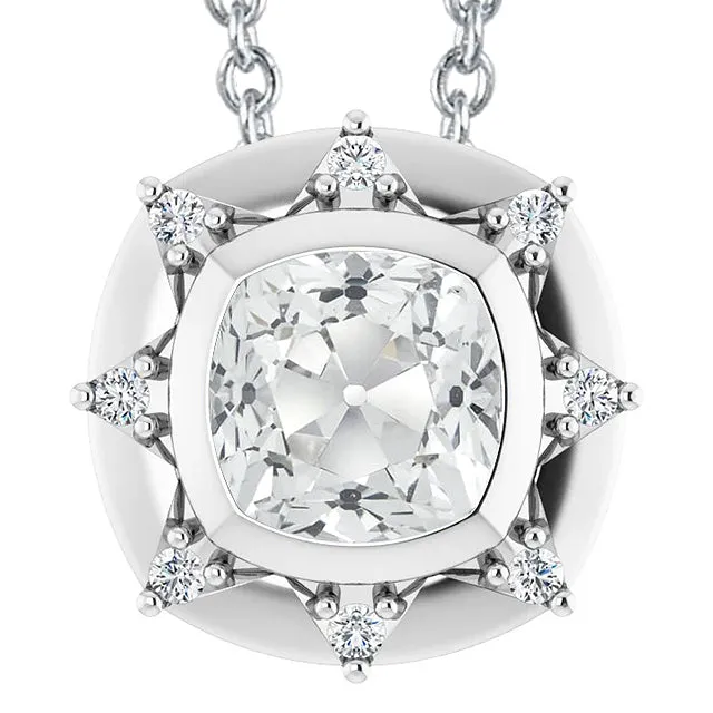 HarryChadEntcom Gold Halo Natural Earth Mined Diamond Pendant Bezel Cushion Old Miner 650 Carats Necklaces HarryChadEntcom Gold Halo Natural Earth Mined Diamond Pendant Bezel Cushion Old Miner 650 Carats Necklaces