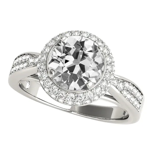 HarryChadEntcom Halo Round Old Miner Genuine Natural Earth Mined Diamond Ring 450 Carats Tapered Shank Jewelry Rings HarryChadEntcom Halo Round Old Miner Genuine Natural Earth Mined Diamond Ring 450 Carats Tapered Shank Jewelry Rings