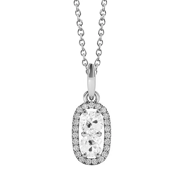 HarryChadEntcom Necklaces Halo Two Tone Style Round Old Mine Cut Natural Earth Mined Diamond Pendant 2 Carats HarryChadEntcom Necklaces Halo Two Tone Style Round Old Mine Cut Natural Earth Mined Diamond Pendant 2 Carats